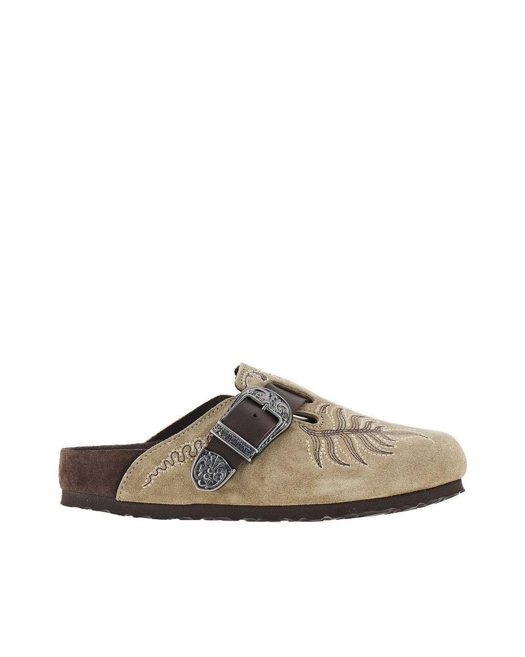 Etro Brown Birkenstock By 'Boston' Mules