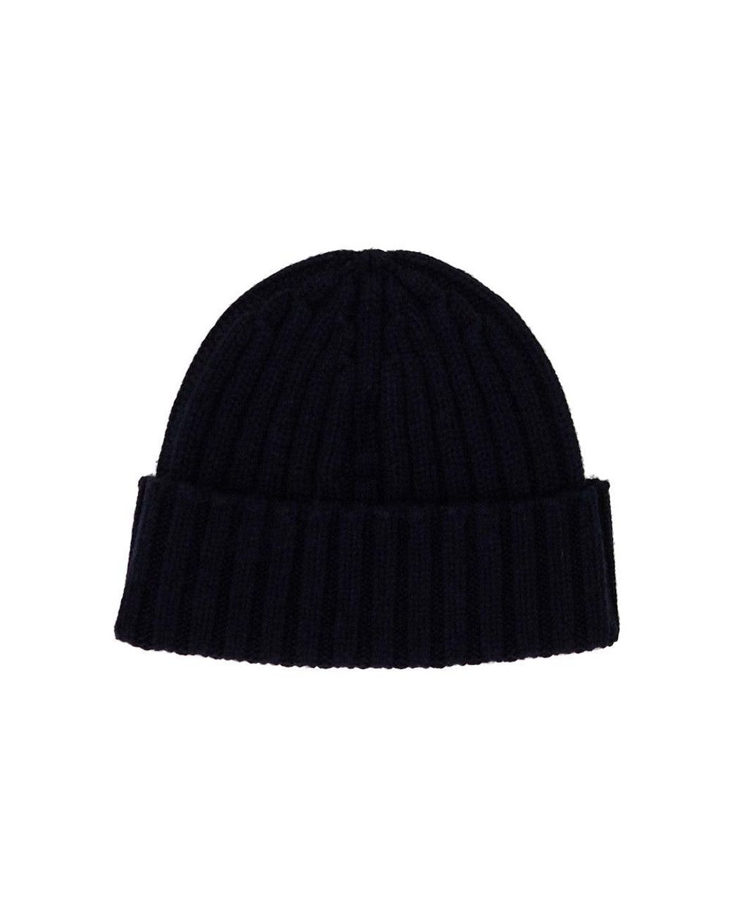 Mc2 Saint Barth Black Wool-Blend Beanie Hat With Logo Embroidery for men