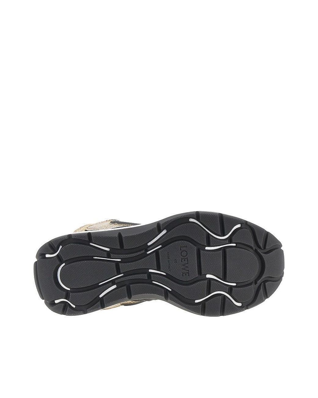 Loewe Natural 'Pogo' Technical Knit And Leather Sneakers for men