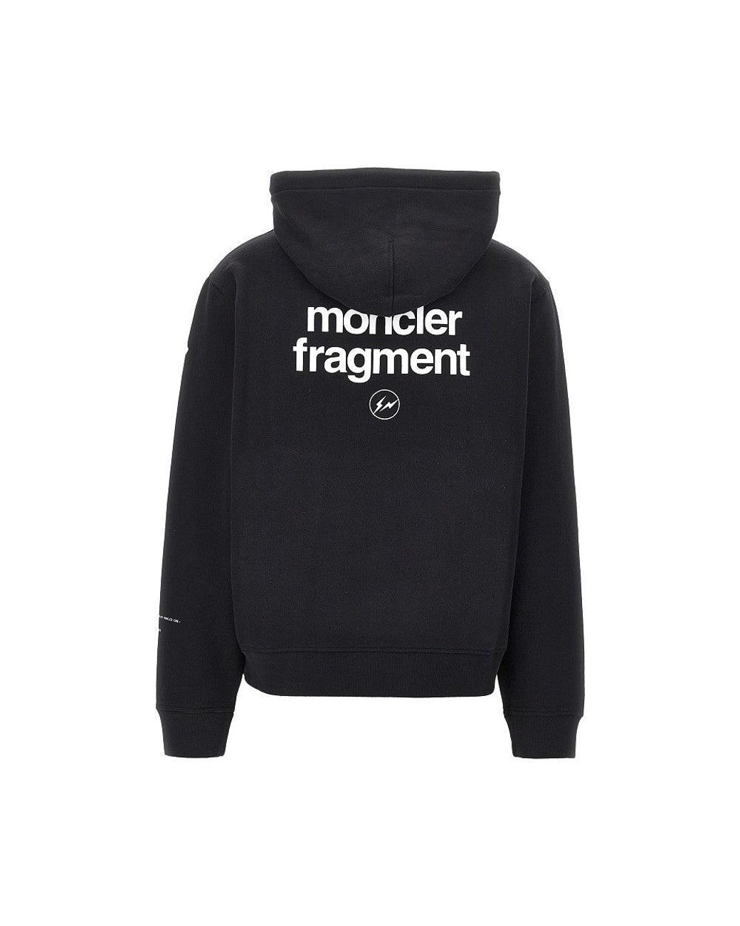 Moncler Blue Logo Print Hoodie for men