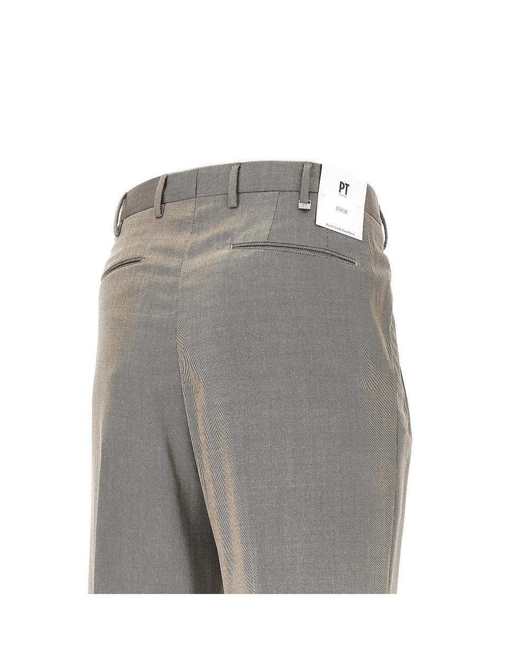 PT Torino Gray 'Samuel' Stretch Twill Pants for men