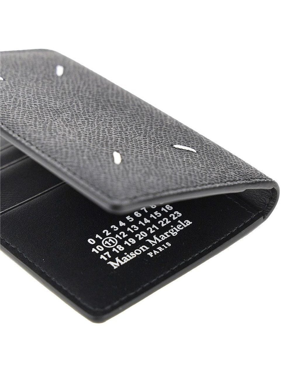 Maison Margiela Black 'Four Stitches' Bi-Fold Cardholder