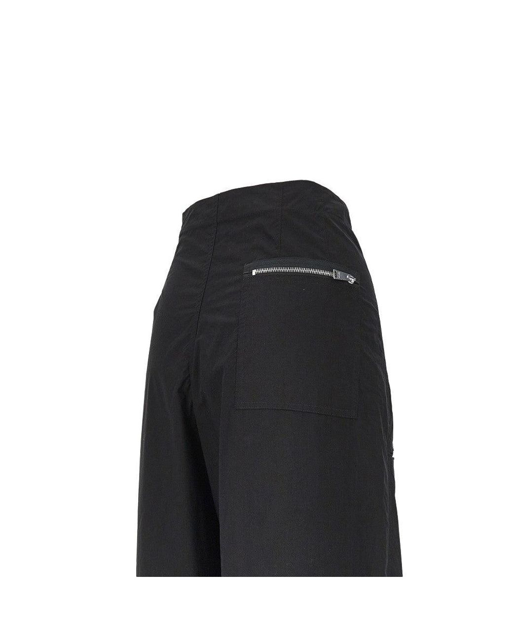 Fendi Black Parachute Canvas Barrel Leg Cargo Pants