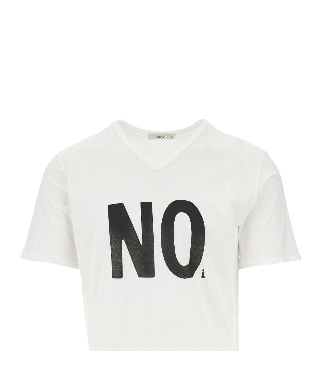 Fendi White 'Noi' Print T-Shirt for men