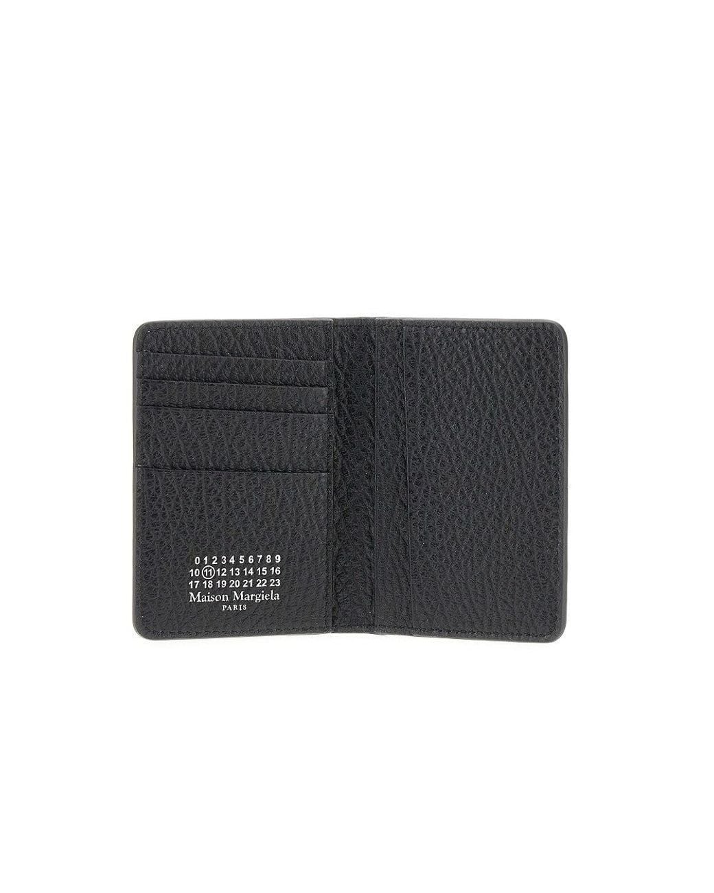 Maison Margiela Black 'Four Stitches' Bi-Fold Cardholder