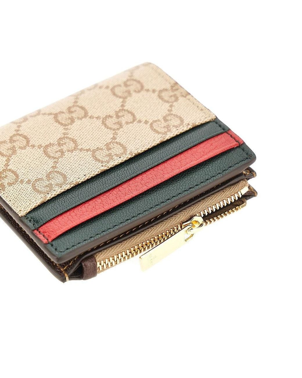 Gucci Brown Coated Gg Fabric Bi-Fold Wallet
