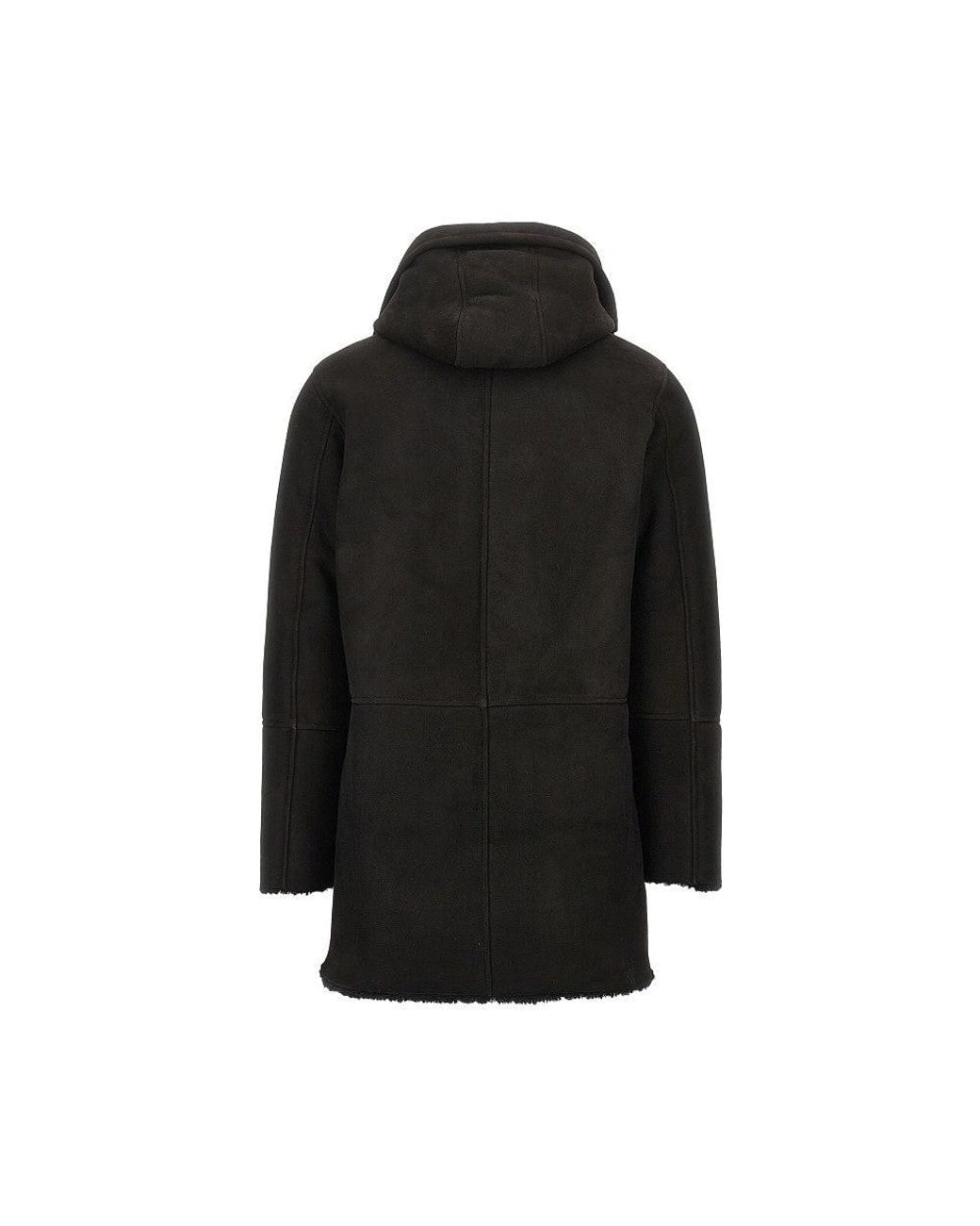 Dacute Black Shearling Parka for men