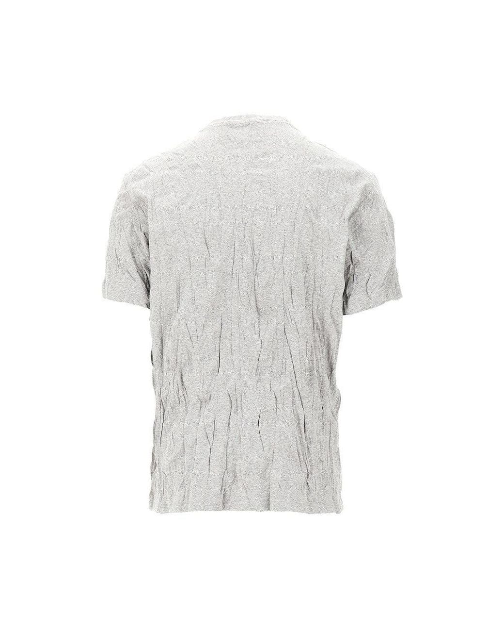 Bottega Veneta White Rabbit Print Froissé Jersey T-Shirt for men
