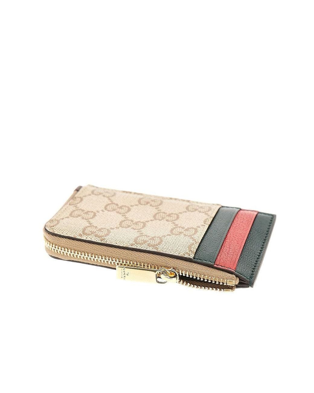 Gucci Natural Coated Gg Fabric Cardholder