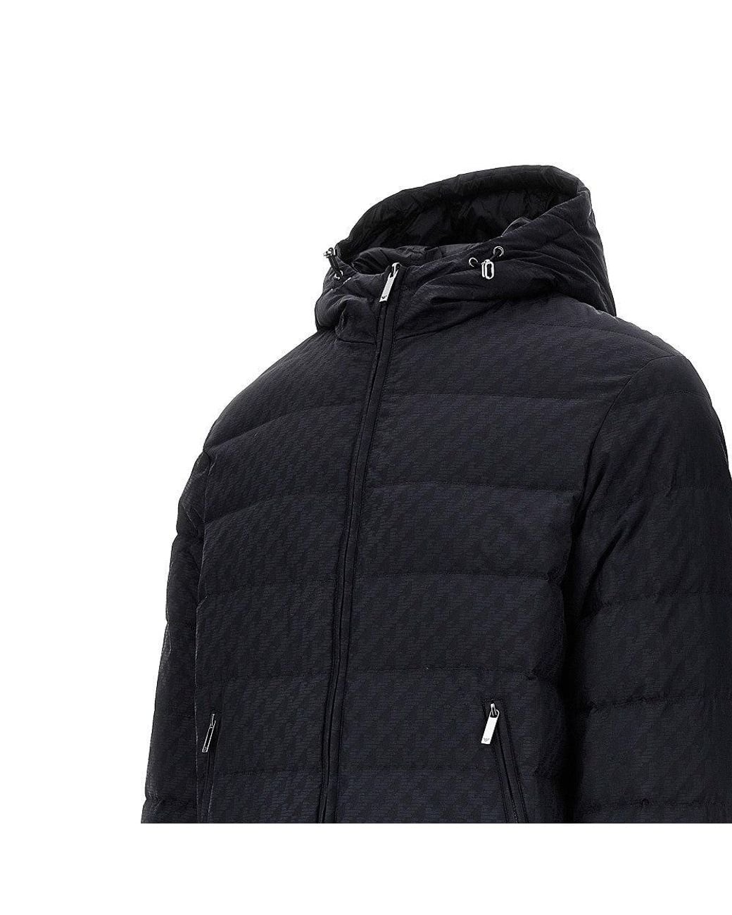 Emporio Armani Blue Reversible Nylon Down Jacket for men