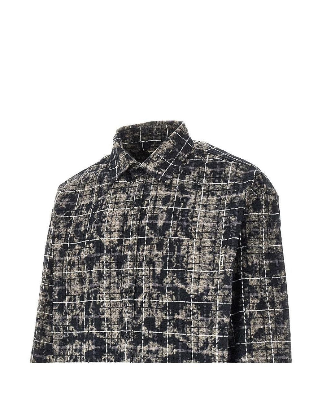 Woodbird Gray 'Wbjong Wash' Check Cotton Shirt for men