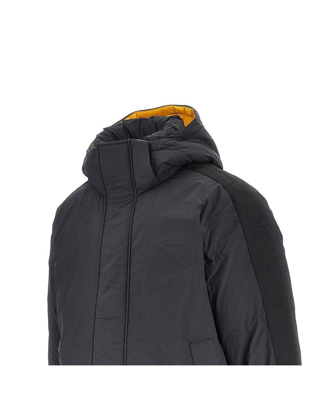 EA7 Blue Oversized Padded Jacket With Logoed Bands for men