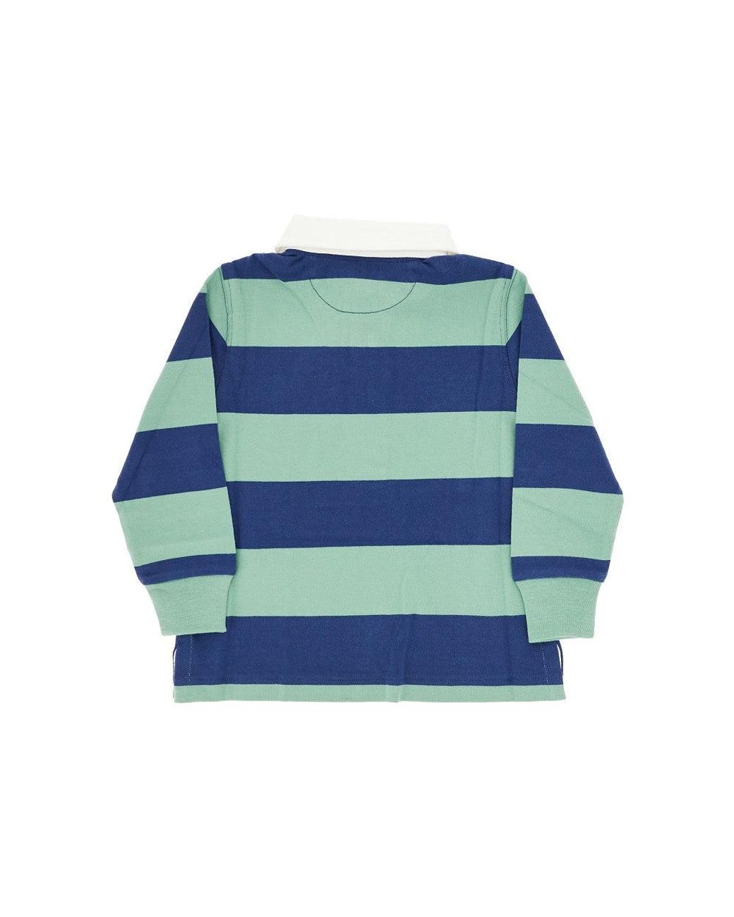 Ralph Lauren Blue Striped Cotton Jersey Polo Shirt Kids for men