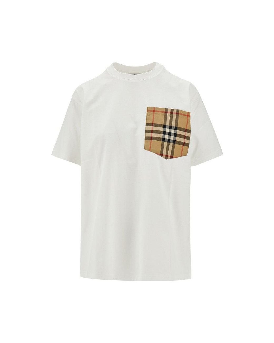 Burberry White Check Pocket T-Shirt