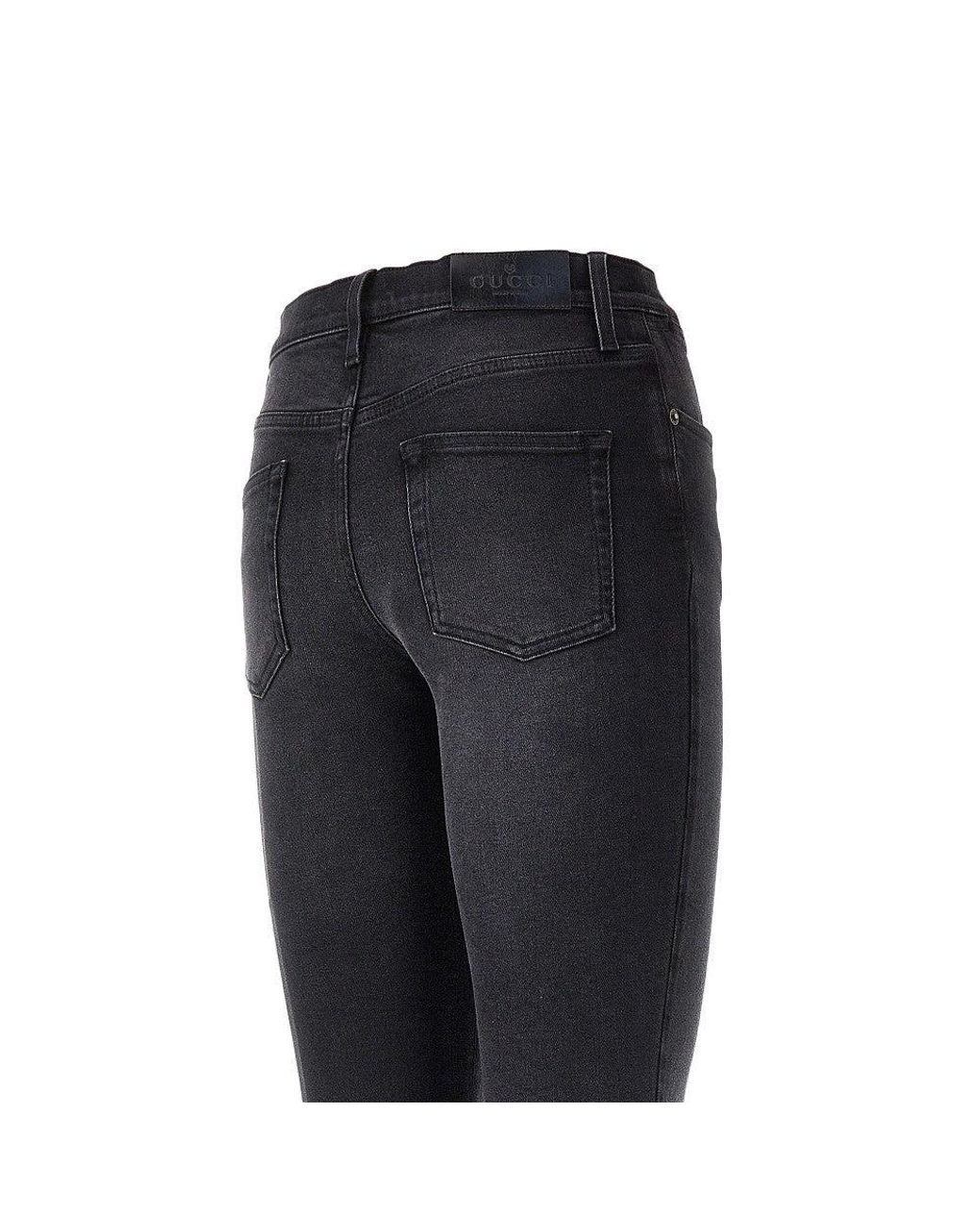 Gucci Blue Délavé Cotton Denim Skinny Jeans