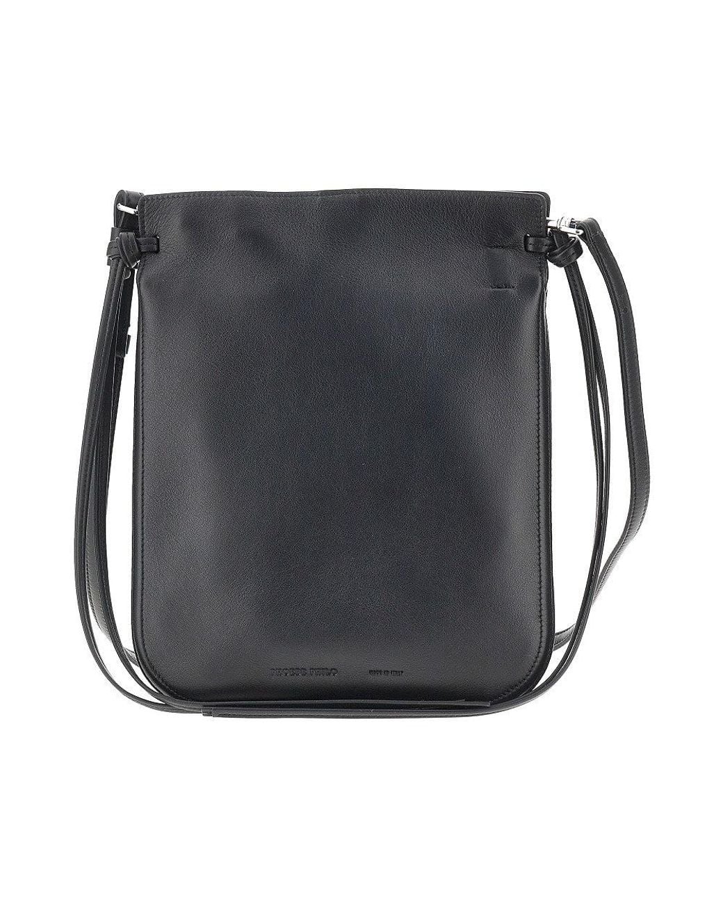 Phoebe Philo Black Leather 'Gig' Pouch