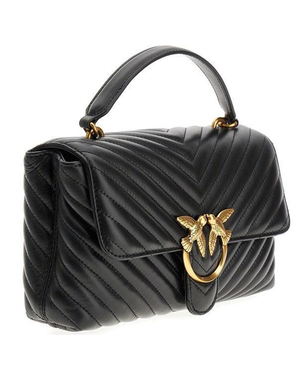 Pinko Black Classic Love Lady Puff Bag