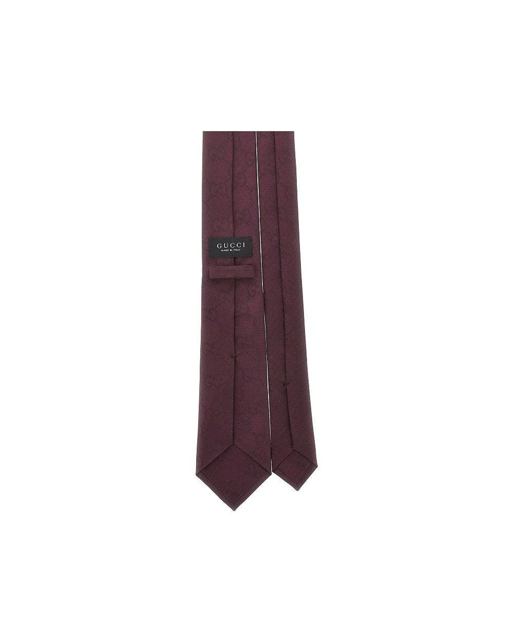 Gucci Purple Gg Cotton And Silk Necktie for men