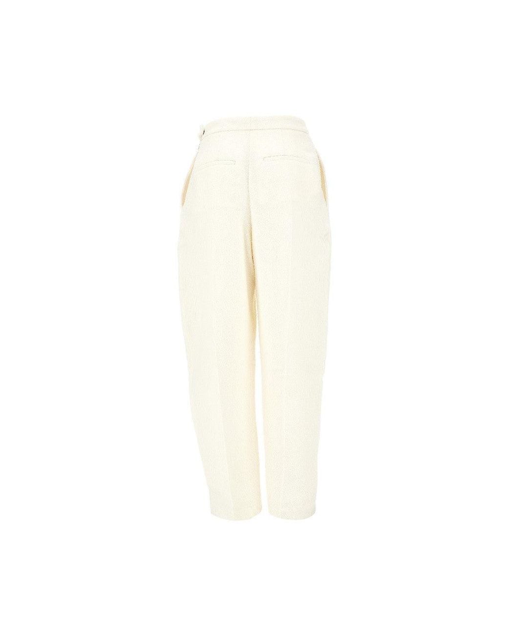 Rohe White Sculptural Bouclé Pants