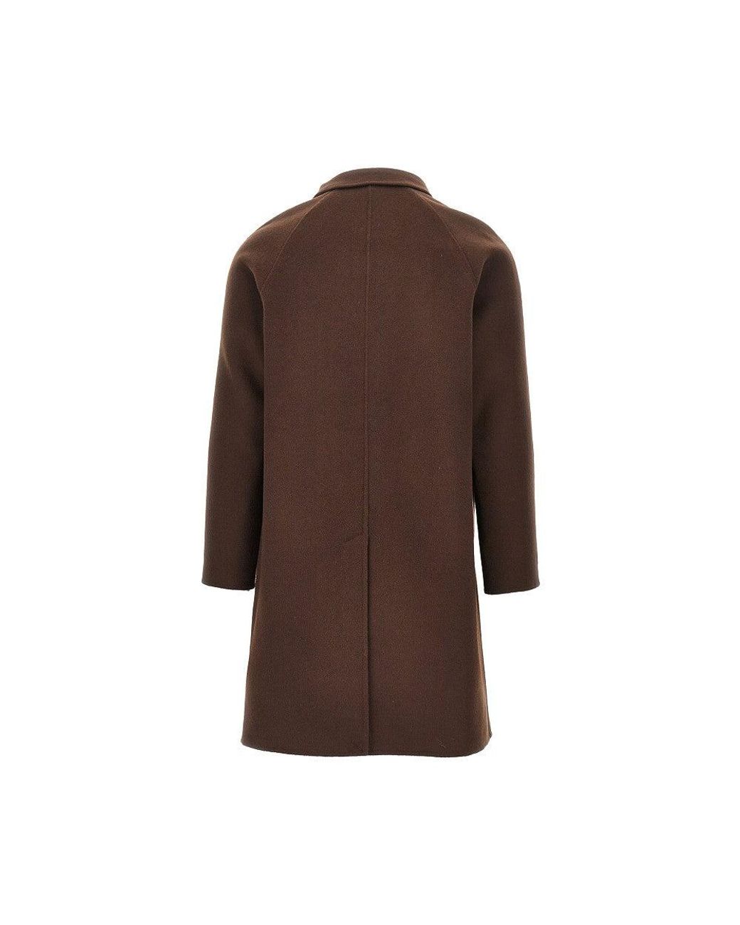 Paltò Brown Marcello Double Single-Breasted Coat for men