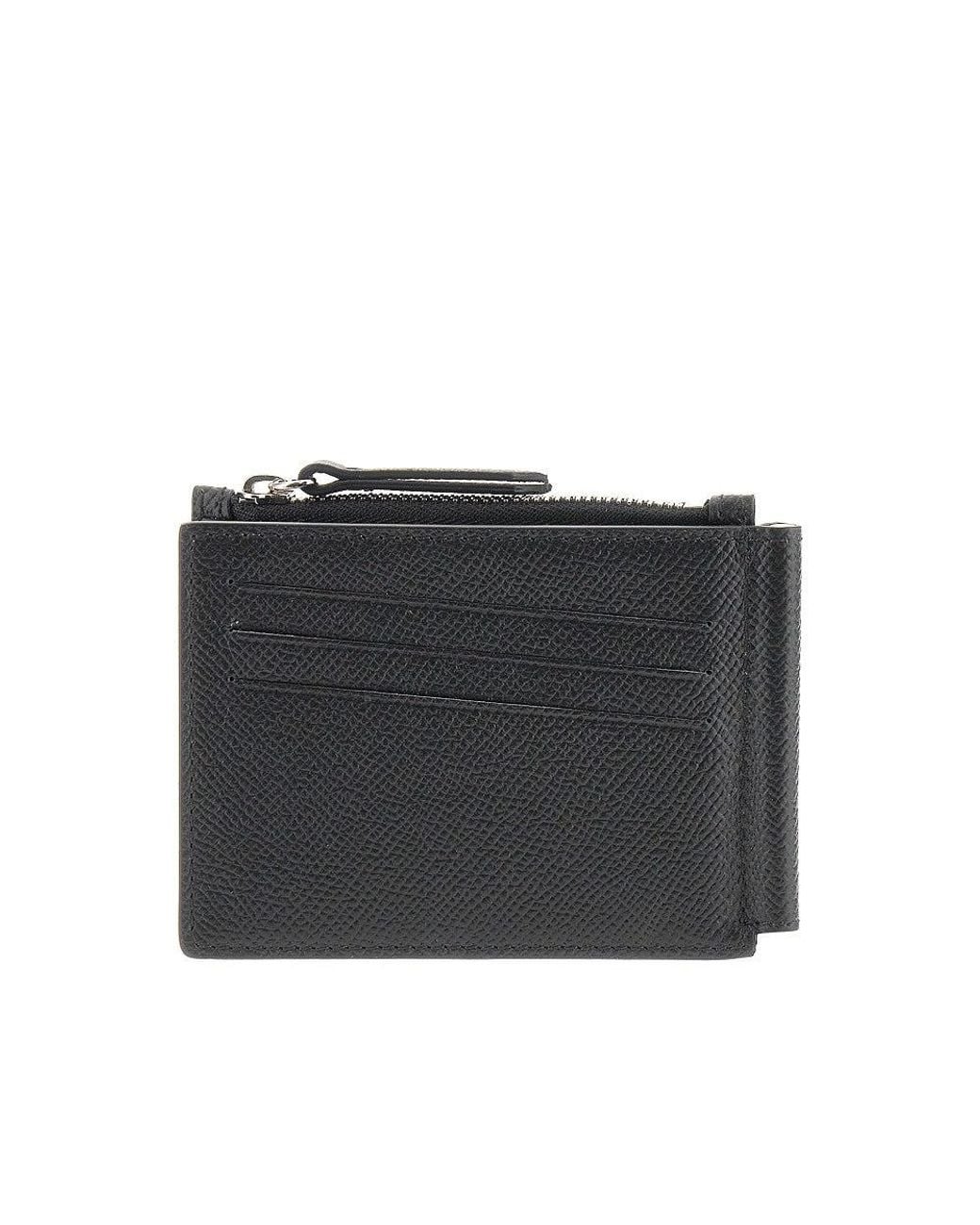 Maison Margiela Black Four Stitches Leather Booklet Wallet