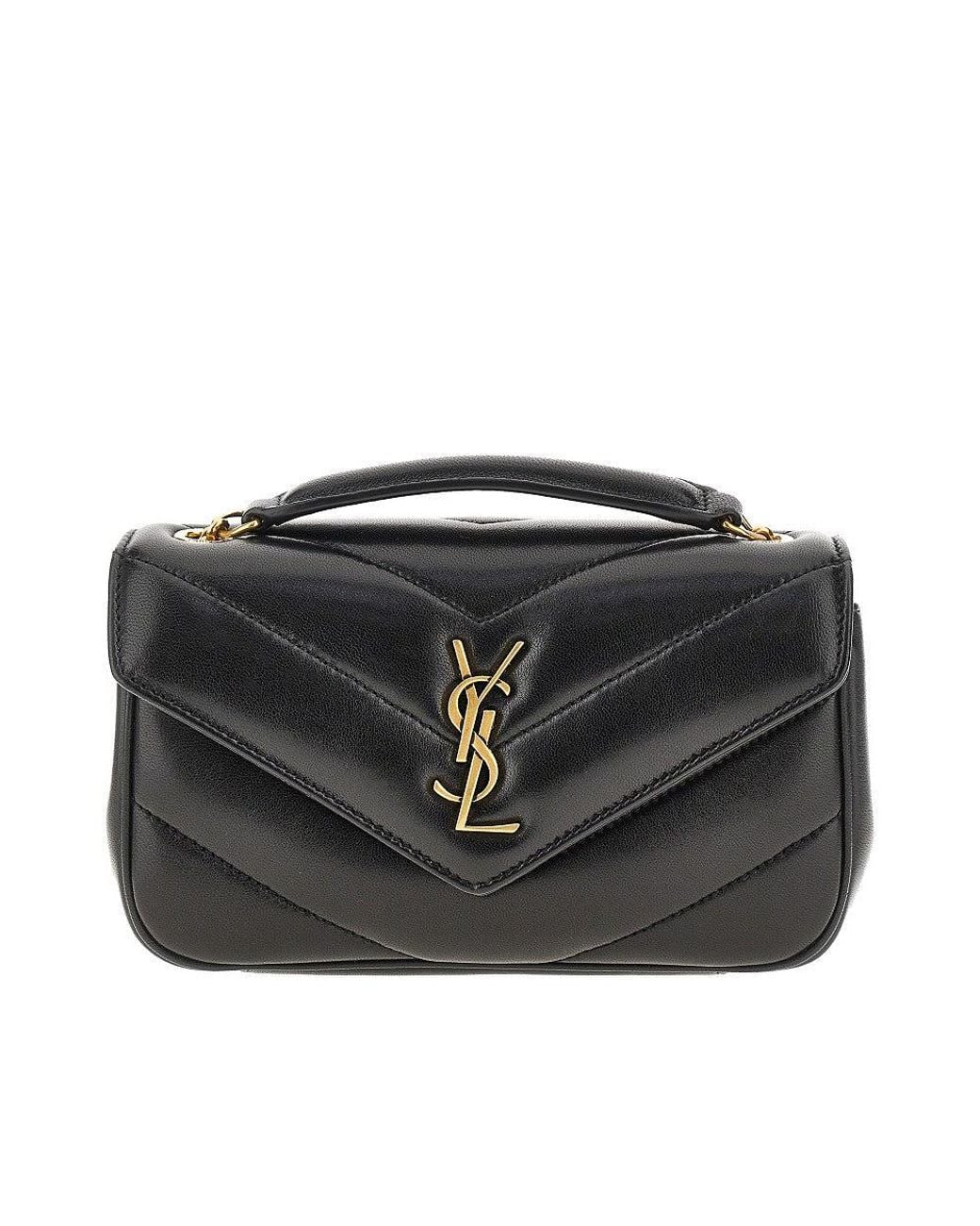 Saint Laurent Black Quilted Nappa Leather Mini 'Loulou' Bag