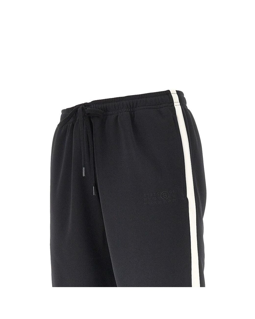 MM6 by Maison Margiela Black Technical Jersey Track Pants for men