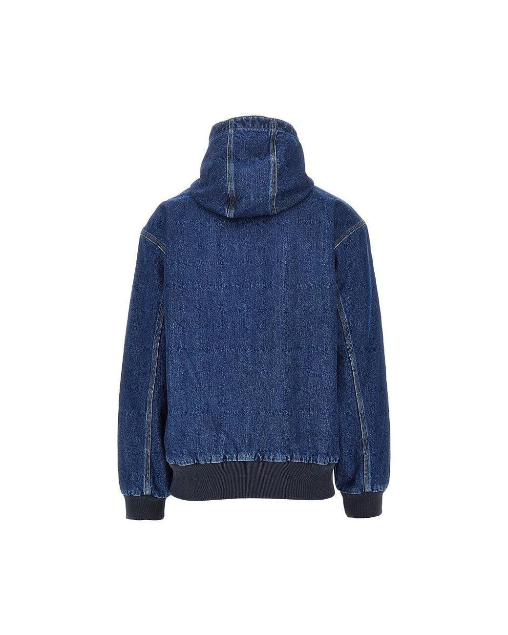 Carhartt Blue 'Og Active' Denim Blouson Jacket for men