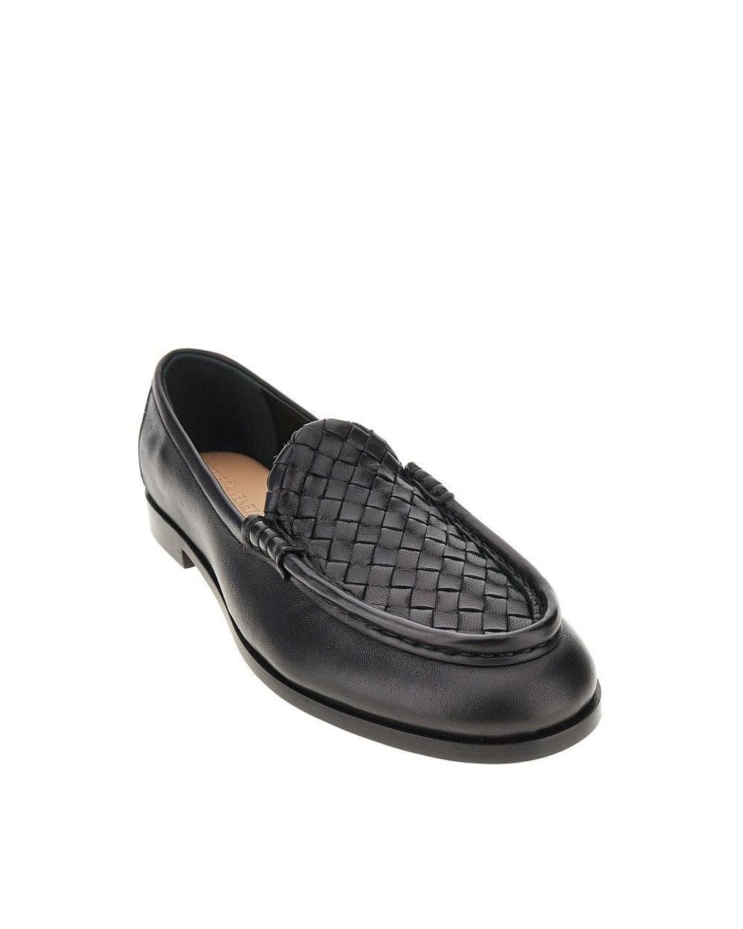 Bottega Veneta Black 'Silenzio' Nappa Leather Loafers