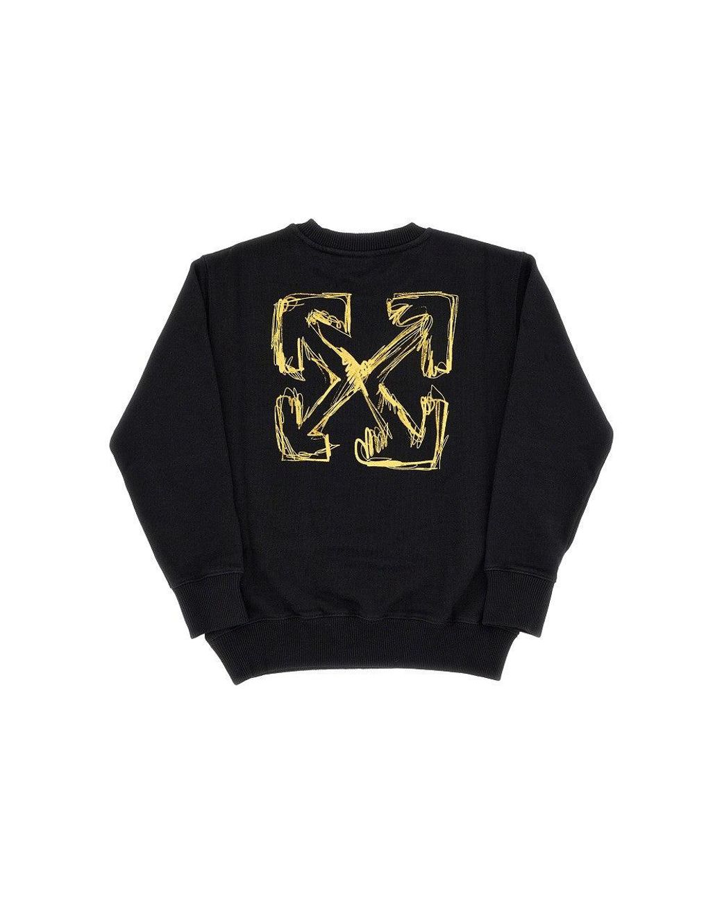 Off White c o Virgil Abloh Off Arrow Sketch Print Crewneck Sweatshirt Kids in Black for Men Lyst UK