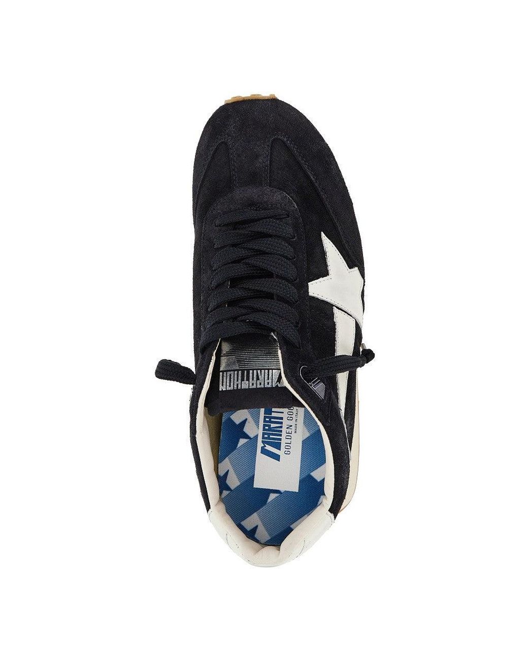 Golden Goose Deluxe Brand Blue 'Running Marathon' Suede Leather Sneakers for men