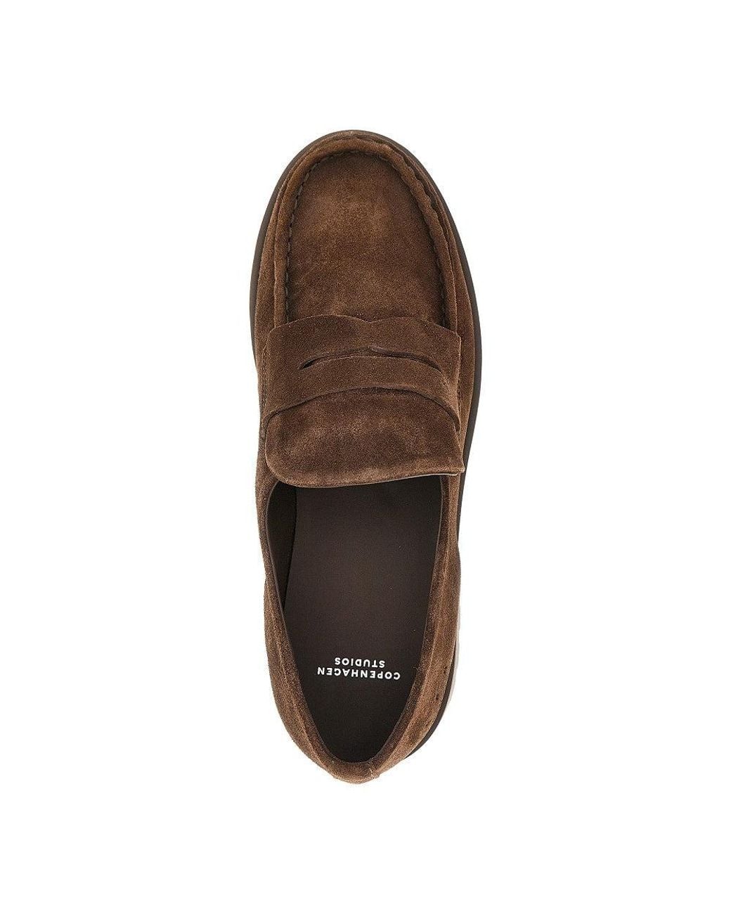 COPENHAGEN Brown Suede Leather Loafers for men