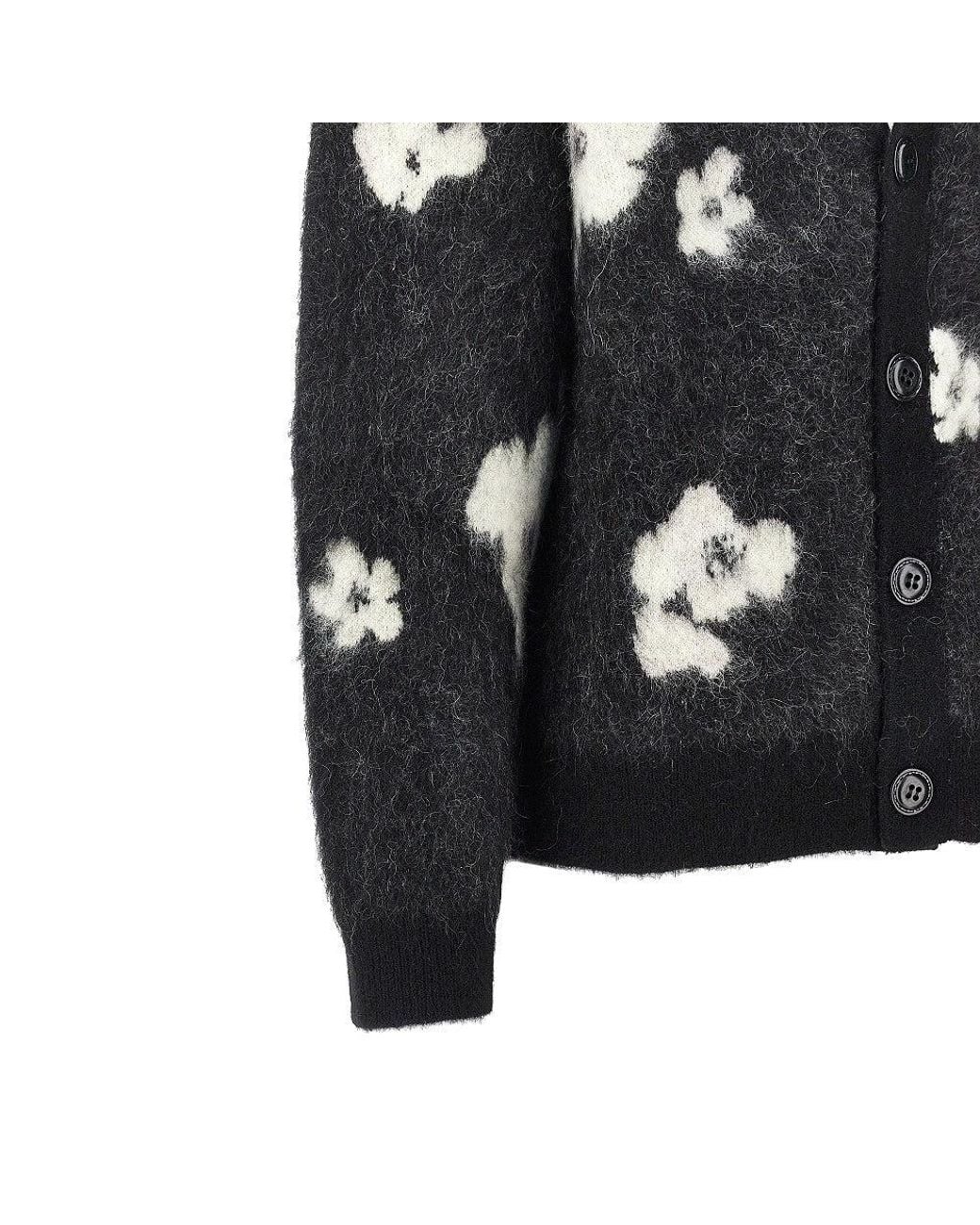 Cmmn Swdn Black 'Justus' Jacquard Knit Cardigan for men