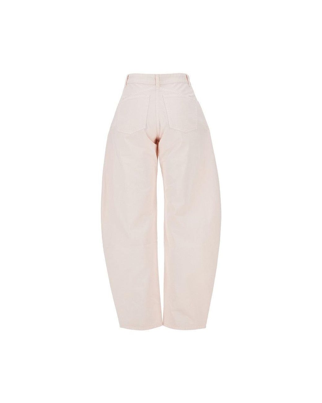 Alaïa White Denim Rounded Pants