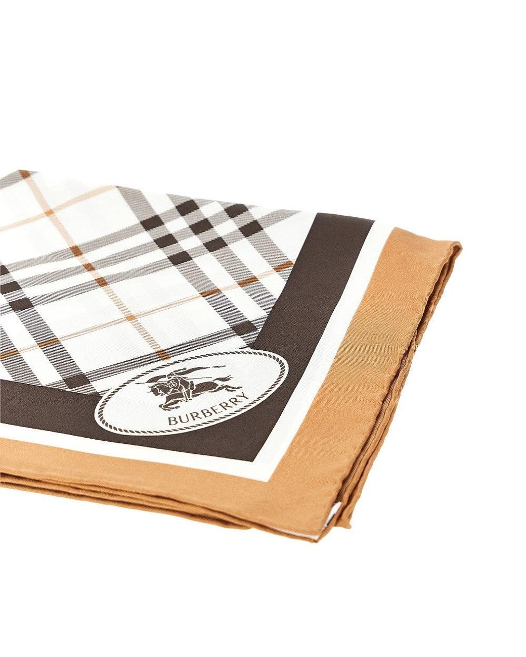 Burberry Metallic Check Silk Scarf