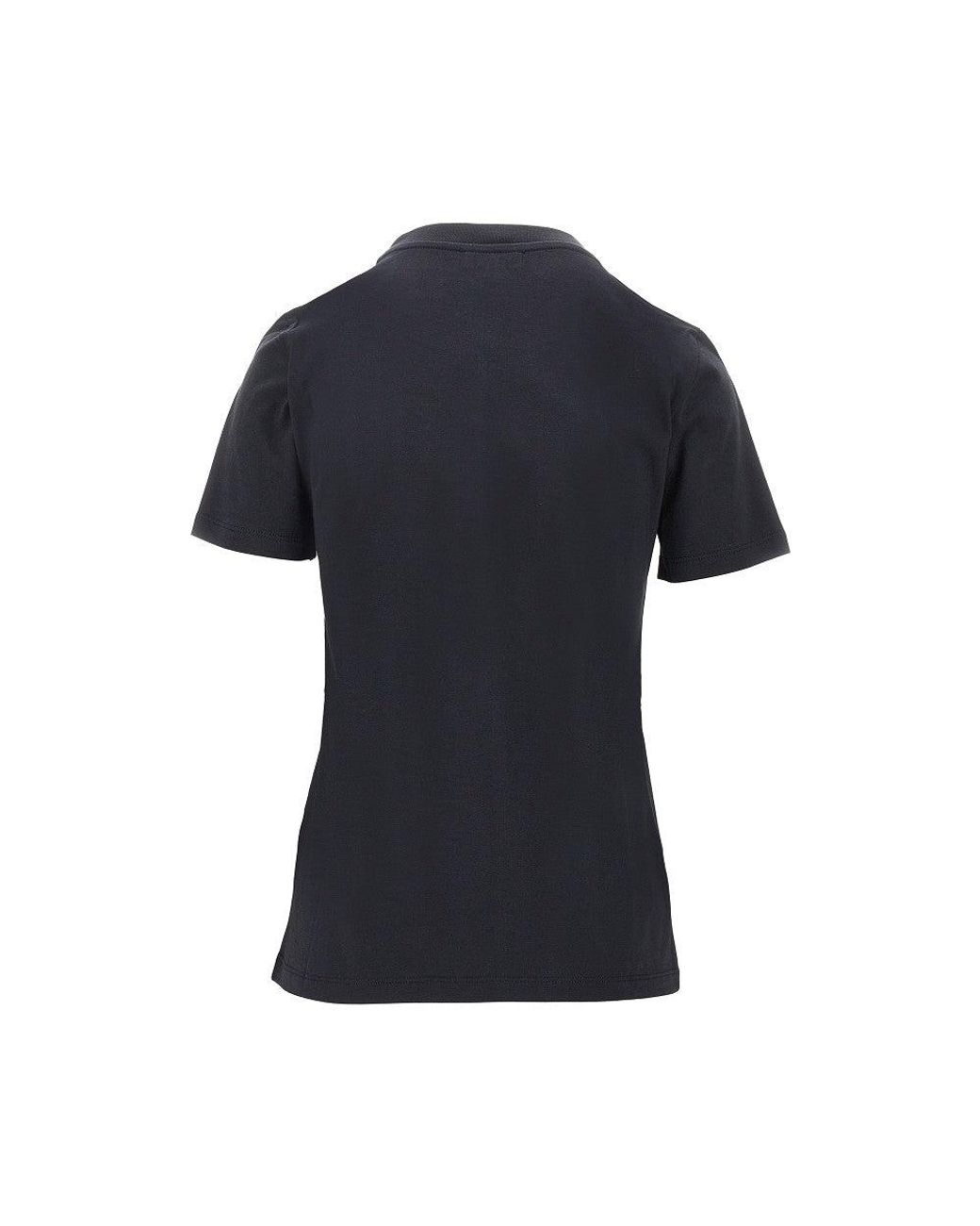 Emporio Armani Blue T-Shirt With Logo Embroidery