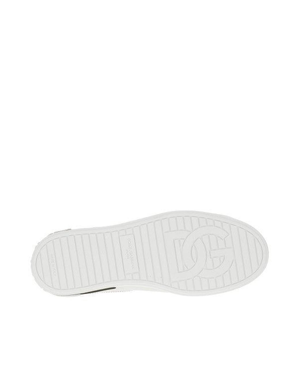 Dolce & Gabbana White 'Portofino' Leather Sneakers for men