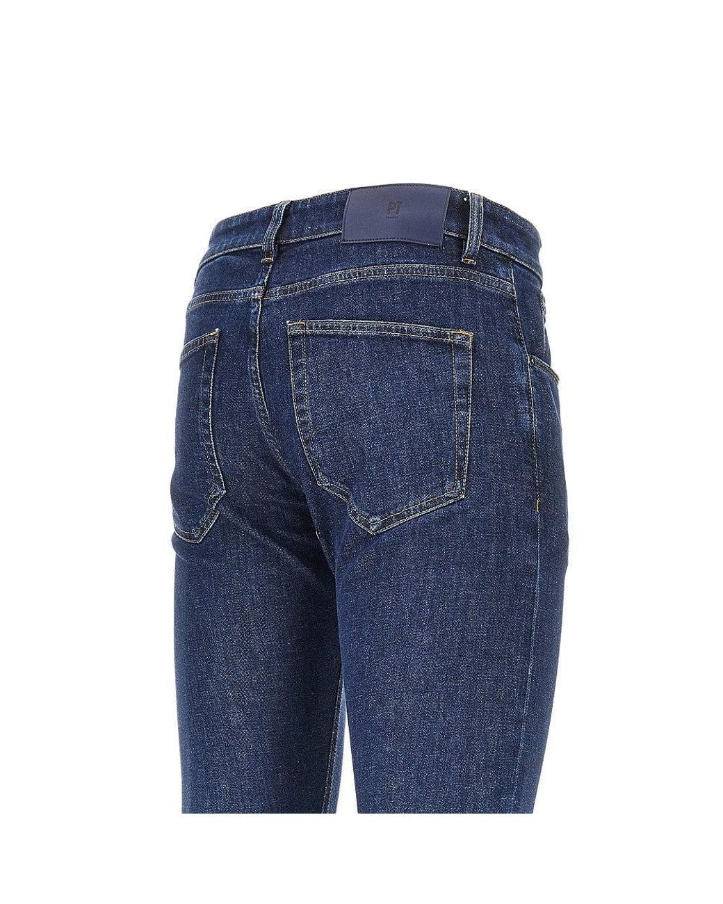 PT Torino Blue 'Jazz Updated' Five-Pocket Jeans for men