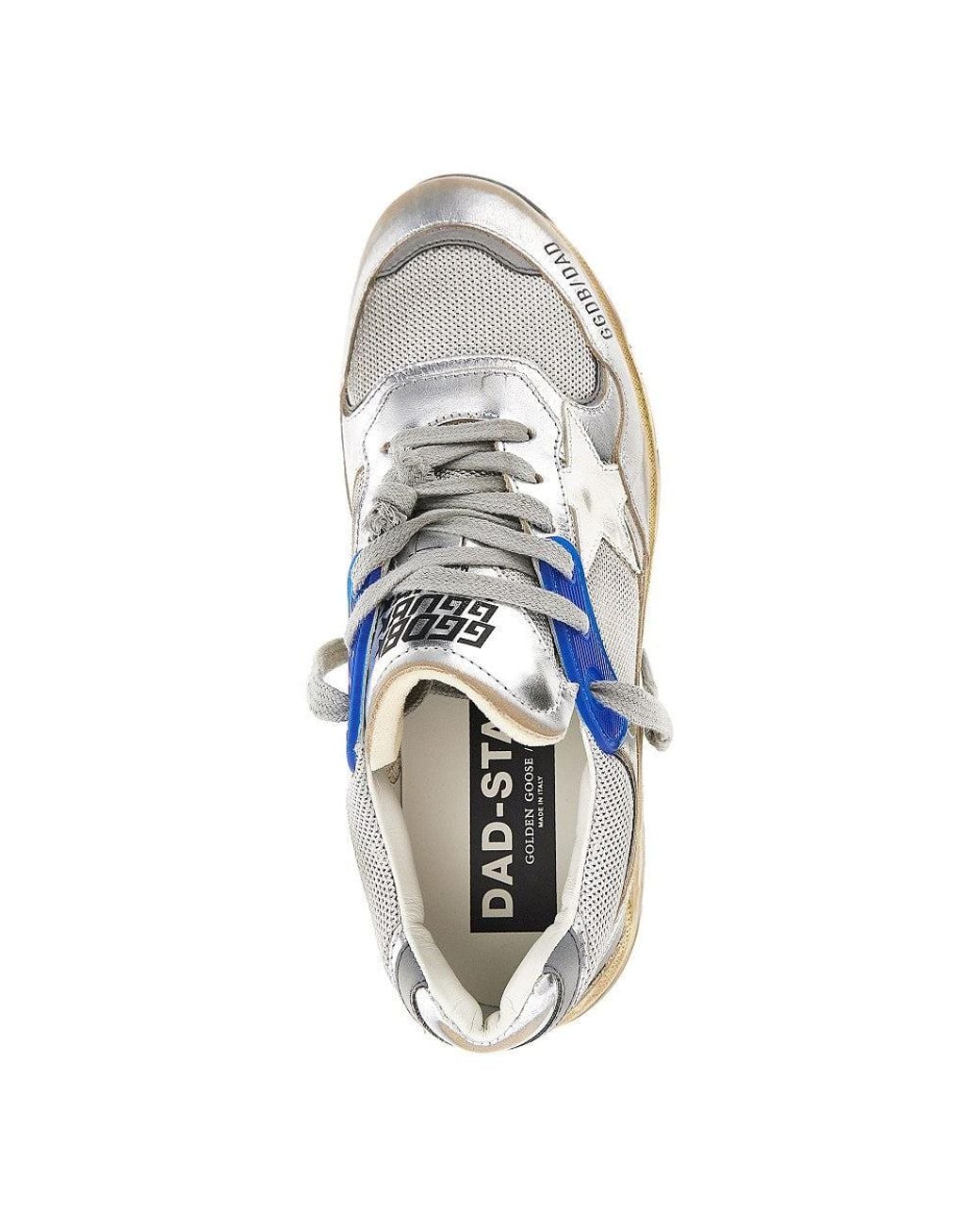 Golden Goose Deluxe Brand Blue 'Running Dad' Mesh And Leather Sneakers for men