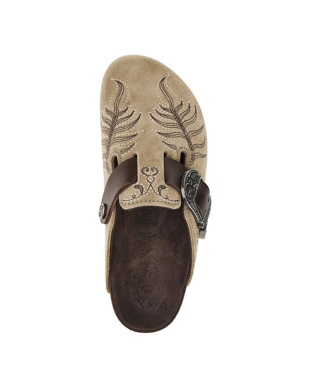Etro Brown Birkenstock By 'Boston' Mules