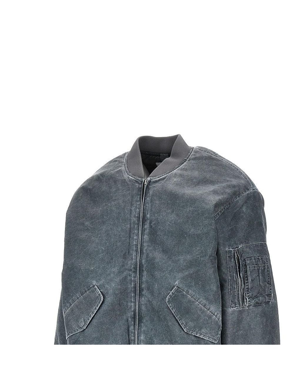 Carhartt Blue 'Orman' Padded Bomber Jacket for men