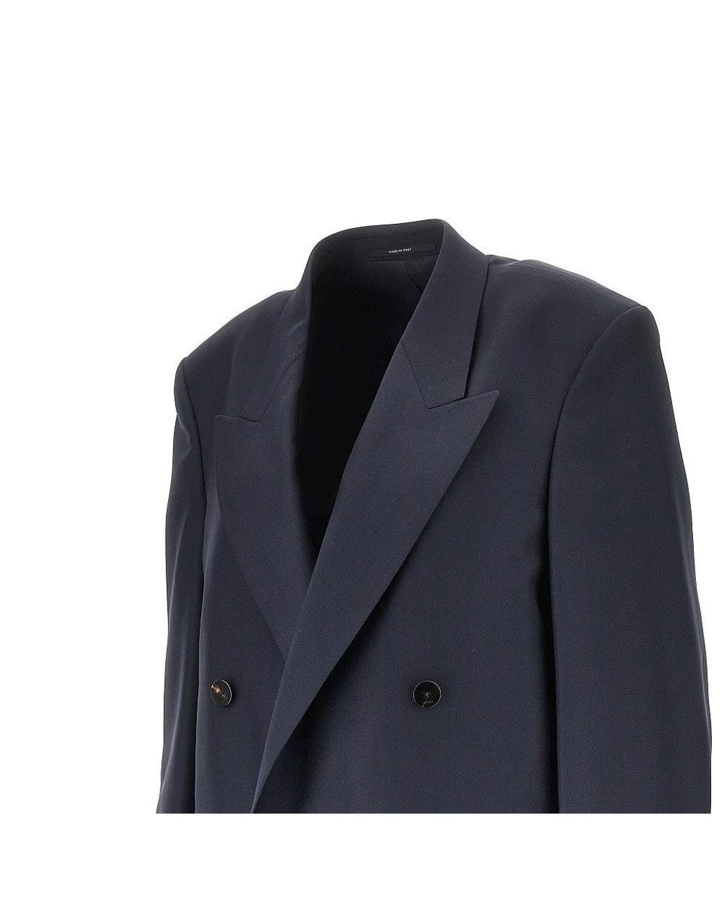 Gucci Blue Light Wool Double-Breasted Jacket