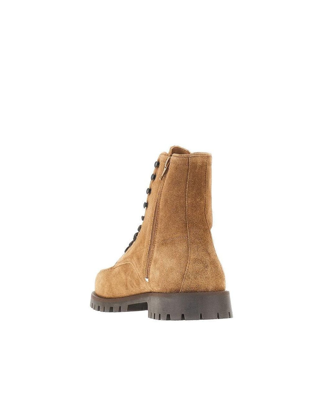 COPENHAGEN Brown Suede Leather Laced Boots for men