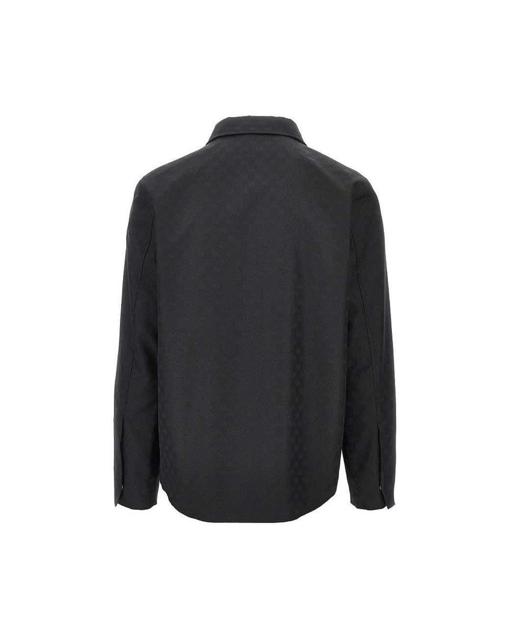 Gucci Black Gg Canvas Shirt Jacket for men