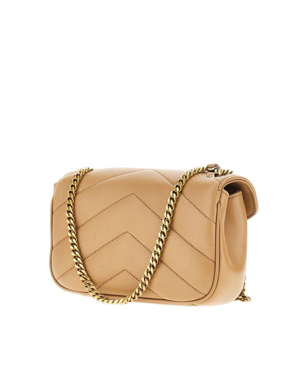 Saint Laurent Natural Quilted Nappa Leather Mini 'Loulou' Bag