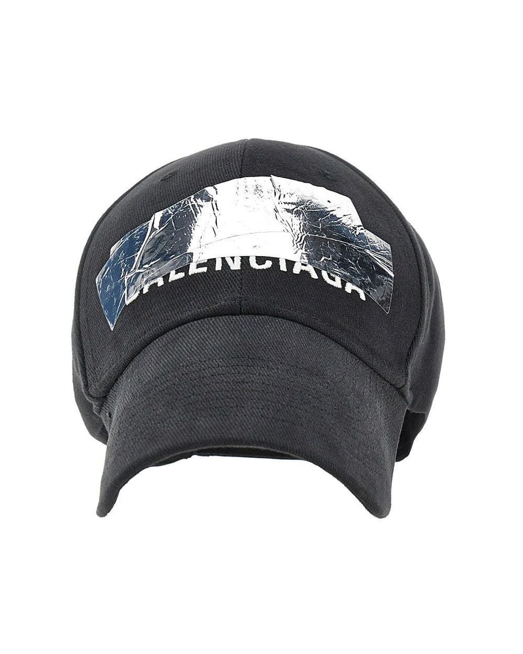 Balenciaga Black Tape Baseball Cap for men