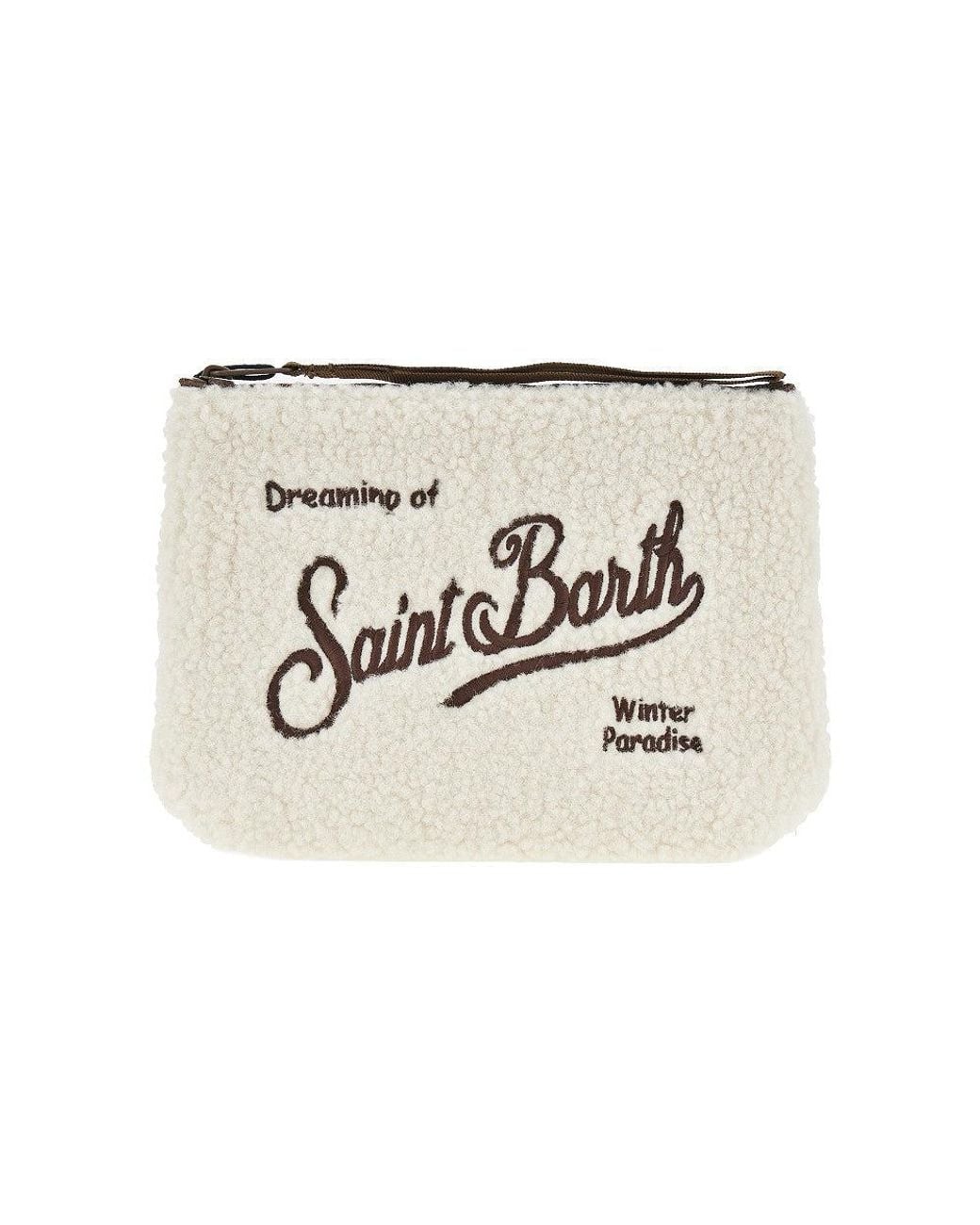 Mc2 Saint Barth White 'Aline' Teddy Pouch