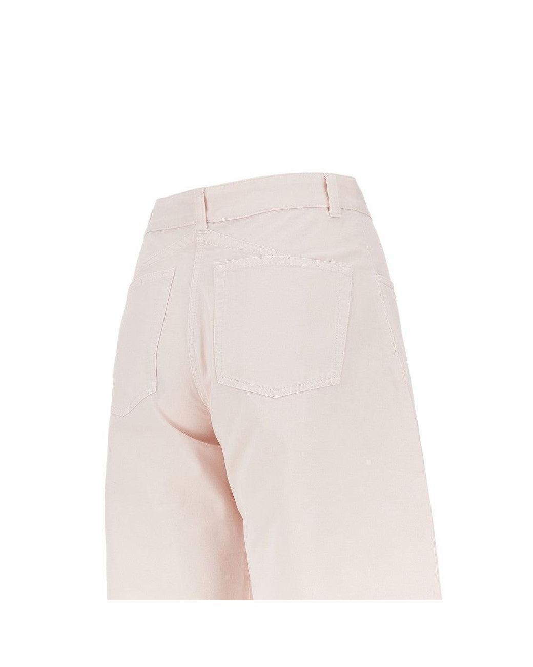 Alaïa White Denim Rounded Pants