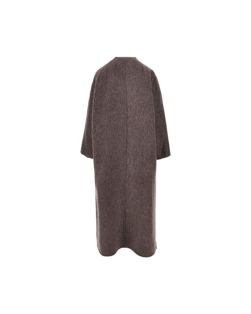 Max Mara Brown Camel And Mohair Oversized Coat