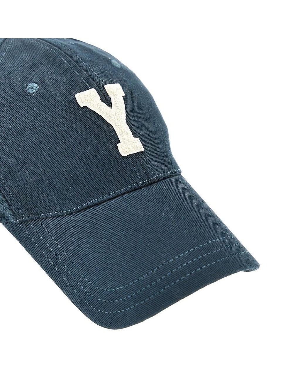 Saint Laurent Blue 'Y' Patch Baseball Cap for men